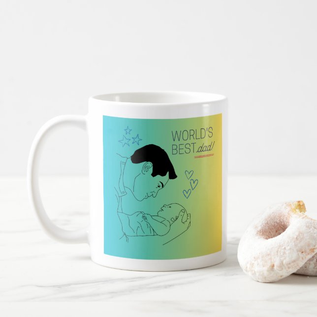 Caneca De Café Coffe Mugs Happy  Day Dad (Com Donut)