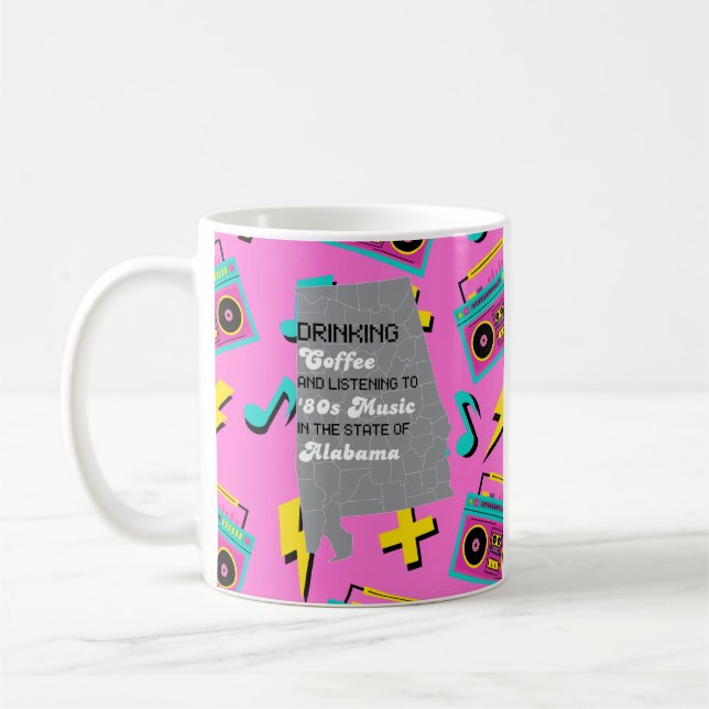 Caneca De Café Coffee and '80s Music in Alabama  (Esquerda)