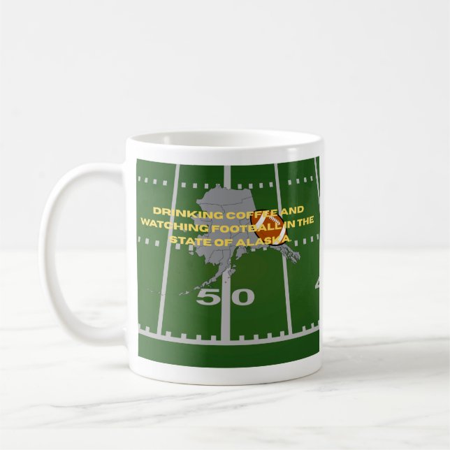 Caneca De Café Coffee and Football in Alaska  (Esquerda)