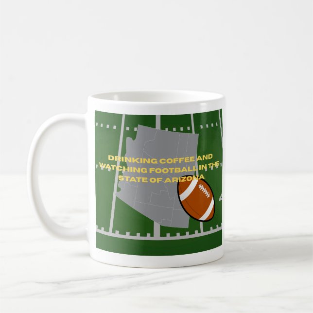 Caneca De Café Coffee and Football in Arizona  (Esquerda)