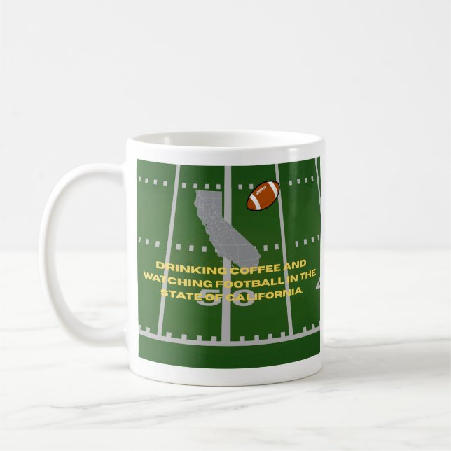 Caneca De Café Coffee and Football in California  (Esquerda)