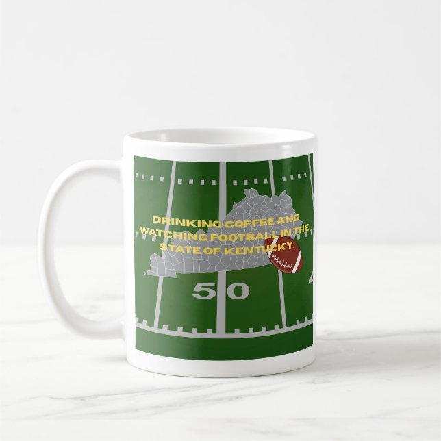 Caneca De Café Coffee and Football in Kentucky  (Esquerda)