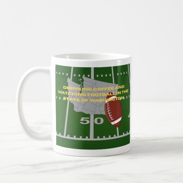 Caneca De Café Coffee and Football in Washington  (Esquerda)
