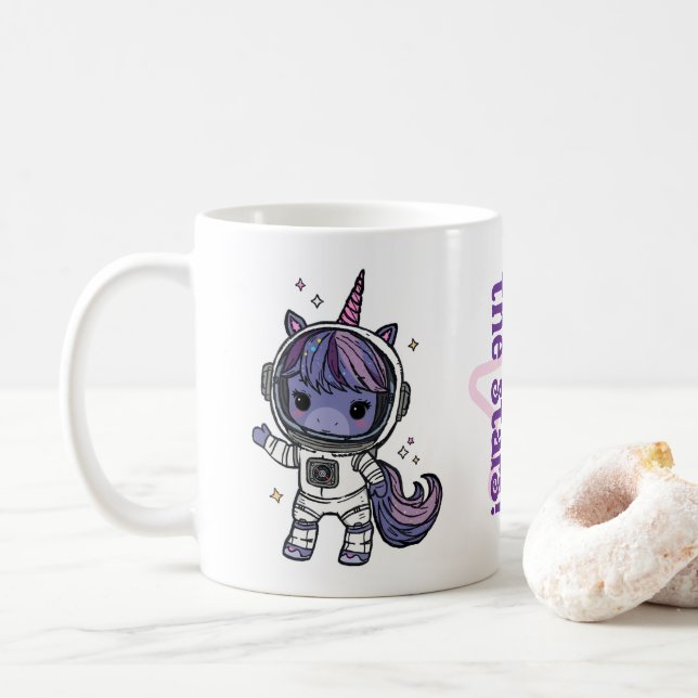 Caneca De Café Coffee Astro Unicorn (Com Donut)
