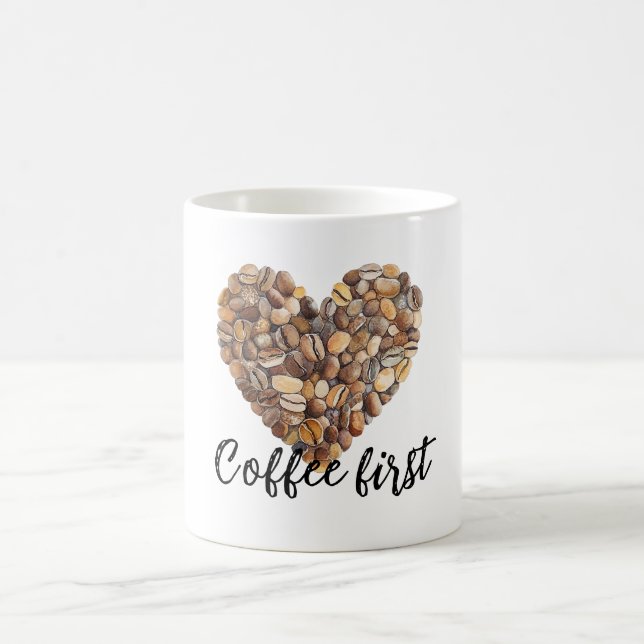 Caneca De Café Coffee Beans Heart (Centro)