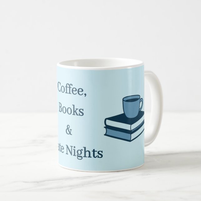 Caneca De Café Coffee Books & Late Nights – Study Life Mug (Frente Esquerda)