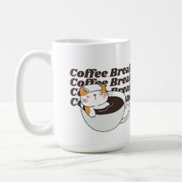 Caneca De Café Coffee Break Funny Cat