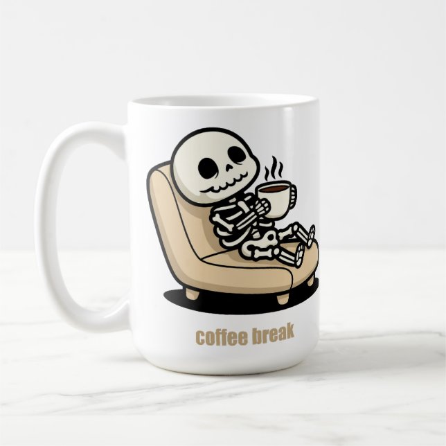 Caneca De Café Coffee Break – Grim Reaper Dark Humor Coffee  (Esquerda)