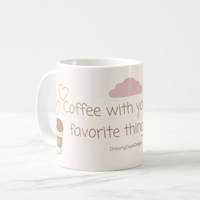 Caneca De Café Coffee & Calm - Aesthetic Morning Cup  (Frente Esquerda)