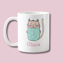Caneca De Café Coffee Cat Personalizado Nome Personalizado Coffee