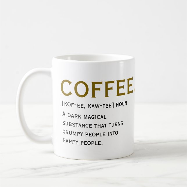 Caneca De Café Coffee Definition – Funny Dictionary-Style  (Esquerda)