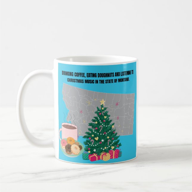 Caneca De Café Coffee, Donuts and Christmas Music in Montana (Esquerda)
