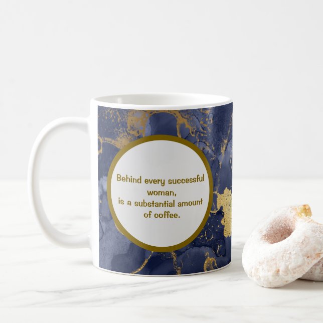Caneca De Café Coffee Elegante Inspiracional (Com Donut)
