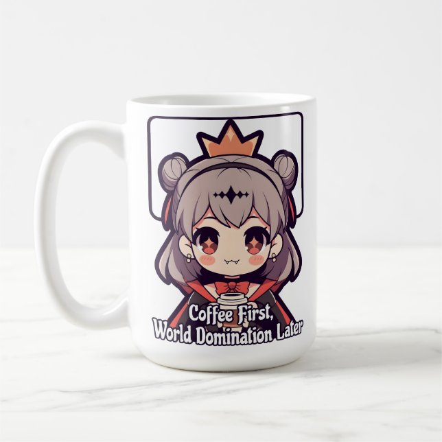 Caneca De Café Coffee First, World Domination Later (Esquerda)