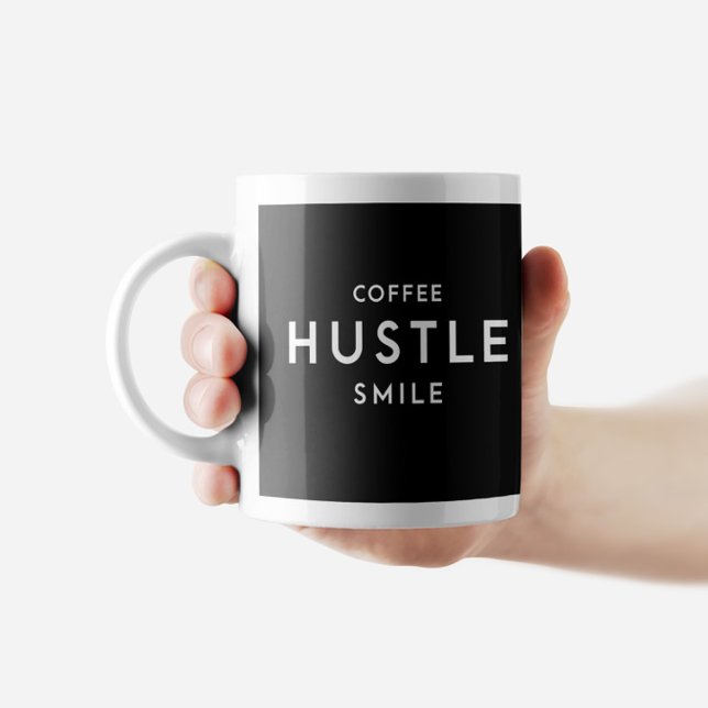 Caneca De Café Coffee Hustle Smile (Criador carregado)