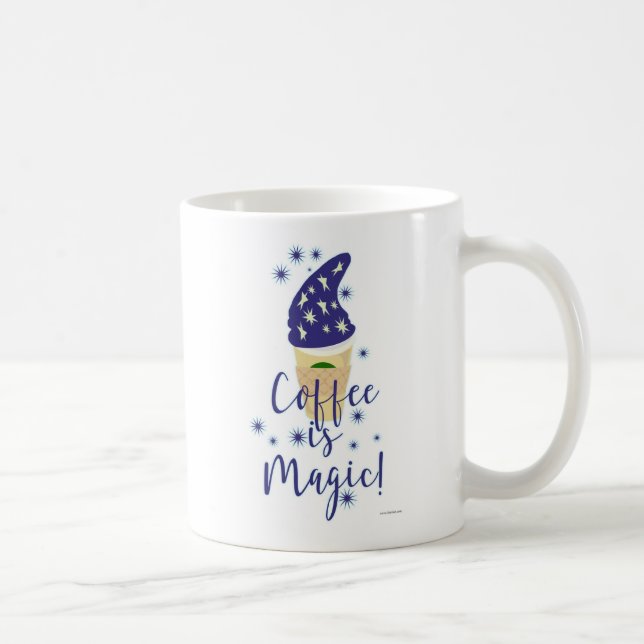 Caneca De Café Coffee Is Magic Mocha Wizard Cartoon Slogan Mug (Direita)