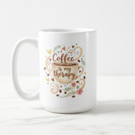 Caneca De Café Coffee Is My Therapy Mug Funny Coffee Cup