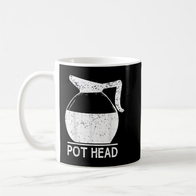 Caneca De Café Coffee Lover Pot Head TShirt  (Esquerda)