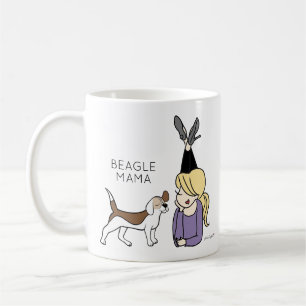 Caneca De Café Coffee Mama de Beagle Personalizada