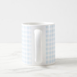 Caneca De Café Coffee Mug Blue Gingham