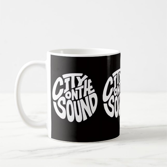 Caneca De Café Coffee Mug | Bold Typography Urban Design (Esquerda)