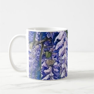 Caneca De Café Coffee Mug com Design Wisteria Blossom