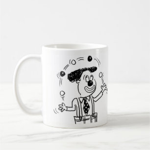 Caneca De Café Coffee Mug com um malabarista malabarizando ilustr