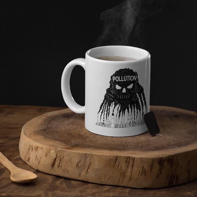 Caneca De Café Coffee Mug de Nuvem Monstro de Poluição (Criador carregado)