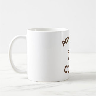 Caneca De Café Coffee Mug - Design "Powered by Coffee"