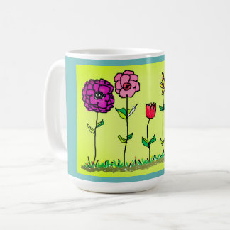 Caneca De Café Coffee Mug - Digital Flowers