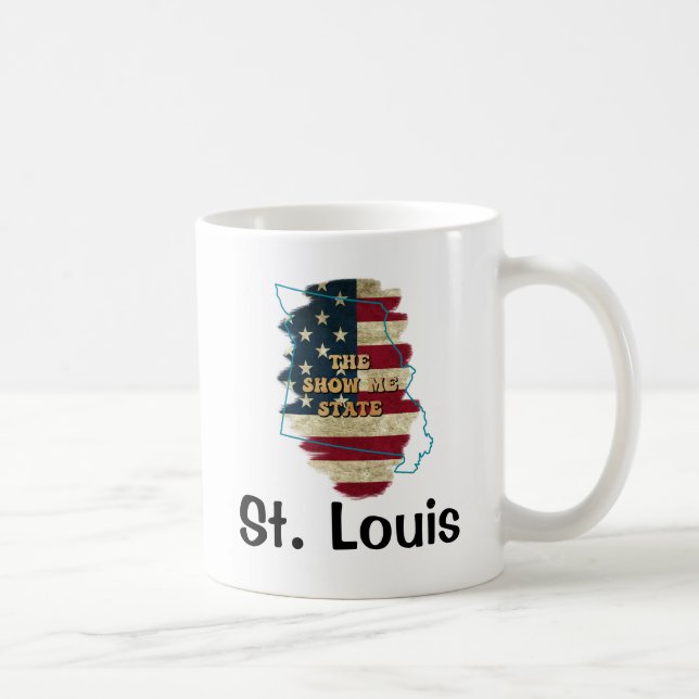 Caneca De Café Coffee Mug do Estado do Missouri Personalizado (Direita)