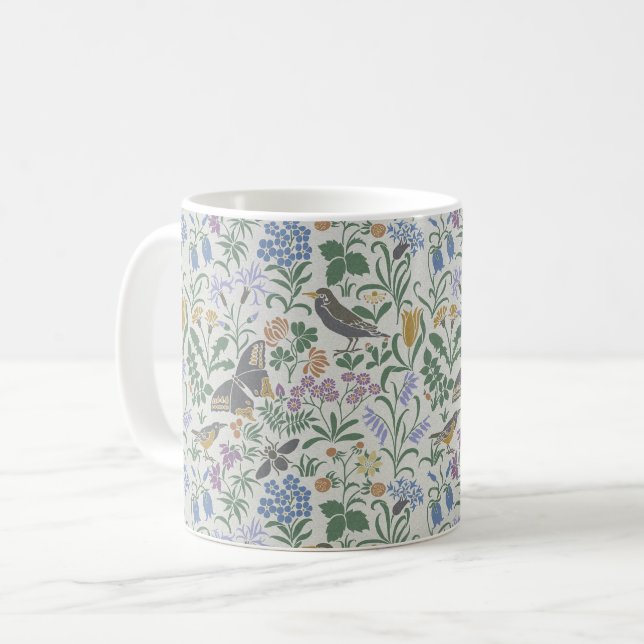 Caneca De Café Coffee Mug do Jardim 2 da Voysey (Frente Esquerda)