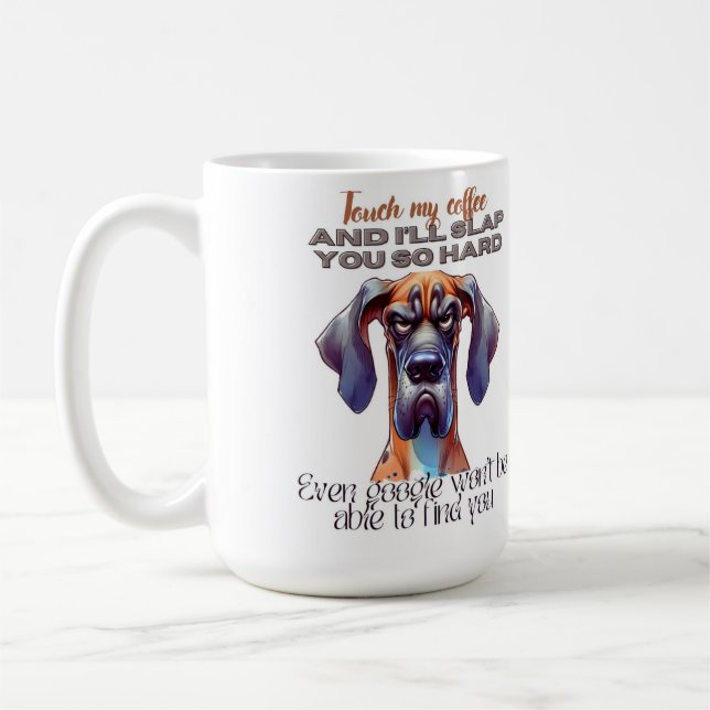 Caneca De Café Coffee Mug - Engraçado "Toque meu café" De (Esquerda)