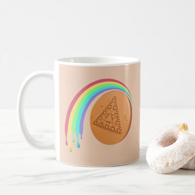 Caneca De Café Coffee Mug Game Dalgona Triângulo Derretendo Arco- (Com Donut)