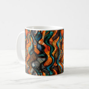 Caneca De Café Coffee Mug, Padrão Tribal Africano