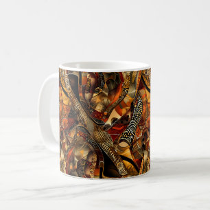 Caneca De Café Coffee Mug, Padrão Tribal Africano