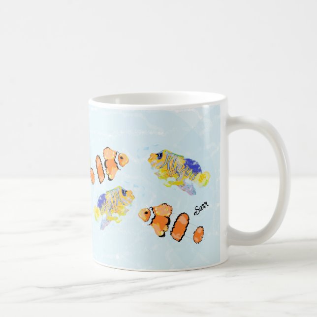 Caneca De Café Coffee Mug : Peixes Tropicais (Direita)