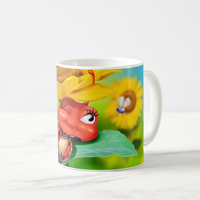 Caneca De Café Coffee Mug Sleepy Ladybug (Frente Esquerda)