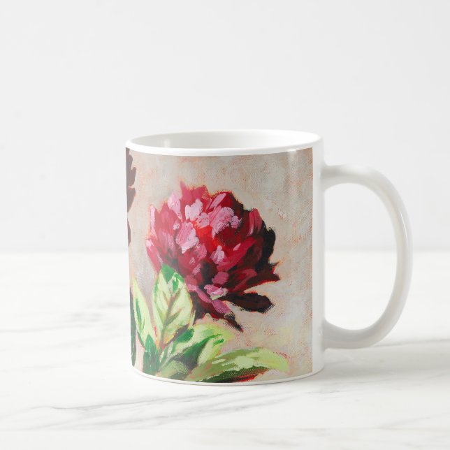 Caneca De Café Coffee Mug - 'Tarde Peonies' (Direita)