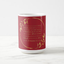 Coffee Mug (Vermelho/Dourado)