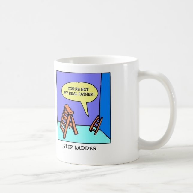 Caneca De Café Coffee Mug With Hilarious Pun (Step Ladder) (Direita)