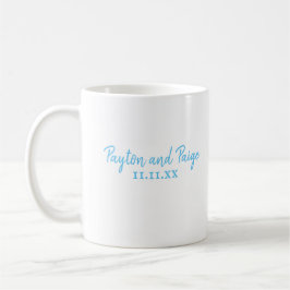 Caneca De Café Coffee Personalizada Casamento Azul Sky