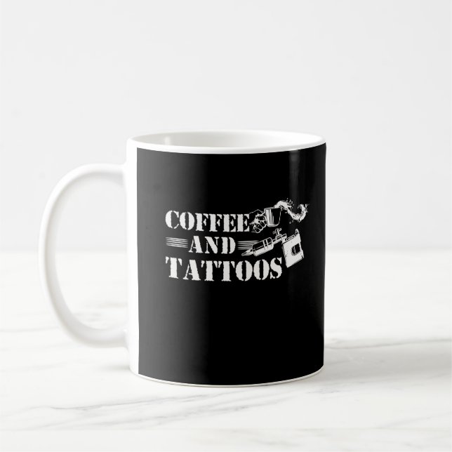 Caneca De Café Coffee Tattoo Lover Inked Tattooist (Esquerda)