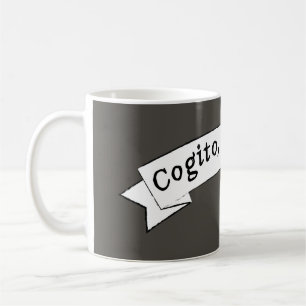 Caneca De Café Cogito, ergo sum - Eu penso, portanto eu existo