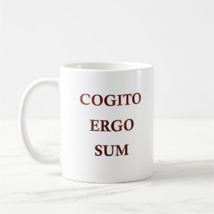 Caneca De Café cogito ergo sum, frase latina