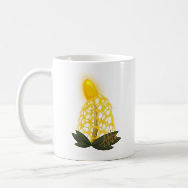 Caneca De Café Cogumelo Amarelo Magro de Véu Bridal (Esquerda)