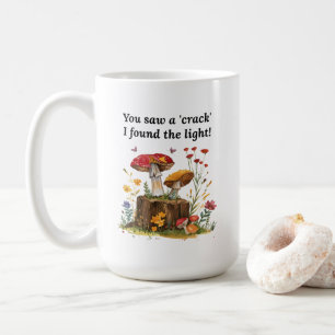 Caneca De Café Cogumelo & Flor Silvestre, Inspirador Amante da Na