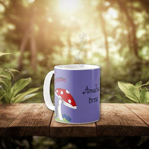 Caneca De Café Cogumelo Mágico Personalizado