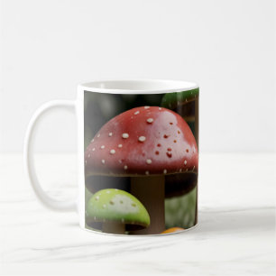 Caneca De Café Cogumelos coloridos