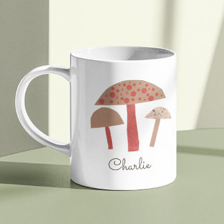 Caneca De Café Cogumelos do século médio retrô, inspirados na saf